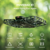 Hoverair X1 Self-Flying Camera Pocket-Sized Drone HDR Video Capture Follow-Me