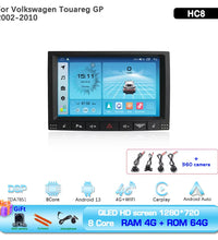 9Inch for Volkswagen Touareg GP 2002-2010 Car Multimedia Video Player GPS Navigation Radio Android13 8Core 8+256G Carplay 4G 360