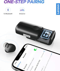 True Wireless Earbuds Bluetooth 5.0 IPX5 Waterproof with USB-C Quick Charge and Built-In Microphone for Work/Travel/Gym