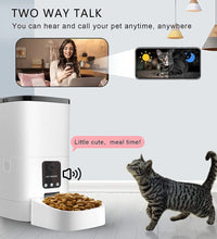 Pet Feeder,6L Automatic Pet Feeder for Cats and Dogs,1080P Camera,App Control,Voice Recorder,Timed Feeder for Schedule Feeding, Dual Power Supply,Wifi Pet Food Dispenser with App Control