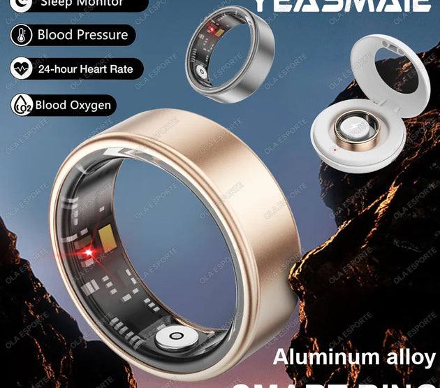 2024 for XIAOMI SAMSUNG Smart Ring Men Women Heart Rate Blood Oxygen Monitor IP68 & 5ATM Waterproof Smartring Multi-Sport Mode