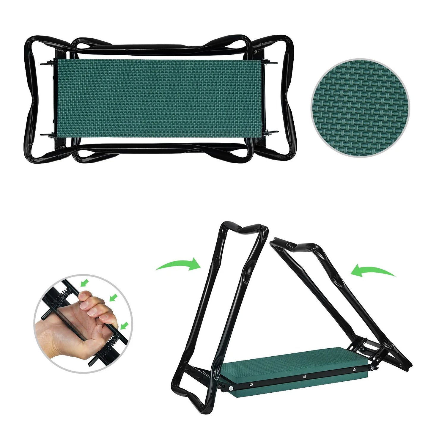 Garden Kneeler Seat Garden Stool Foldable Heavy Duty Garden Bench with EVA Foam Kneeling Pad, Garden Tools, Gardening Gloves and Tools Bag, Gardening Gifts for Women/Mother and Men