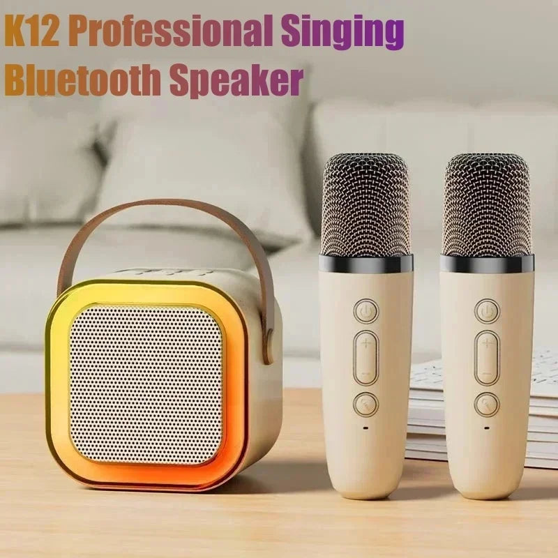 K12 Professional Singing Bluetooth Speaker Columnspeaker High-End Ktv Karaoke Microphone Bluetooth Audio Wireless Mic