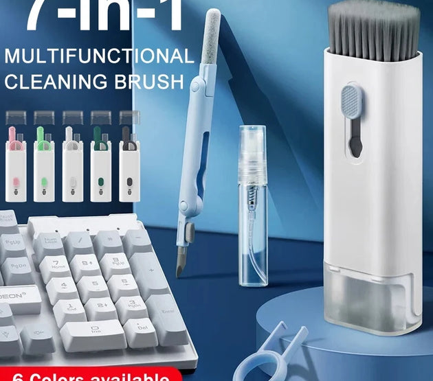 7 in 1 Computer Keyboard Cleaner Brush Kit Earphone Cleaning Pen for Headset Keyboard Cleaning Tools Cleaner Keycap Puller Kit