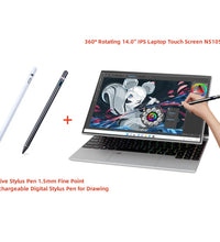 360° Rotating 14.0'' IPS Touch Screen 32G 128G-1T Laptop N95 Windows 11 Notebook 4 in 1 Tablet Business Office Slim Touch ID RGB