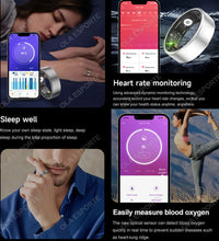 2024 for XIAOMI SAMSUNG Smart Ring Men Women Heart Rate Blood Oxygen Monitor IP68 & 5ATM Waterproof Smartring Multi-Sport Mode