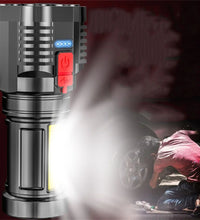 10000 LM LED Flashlights, Powerful Handheld Tactical Flashlight, LED Flashlights Searchlights, Ultra Bright USB Rechargeable Flashlight for Outdoor, Camping, Emergency