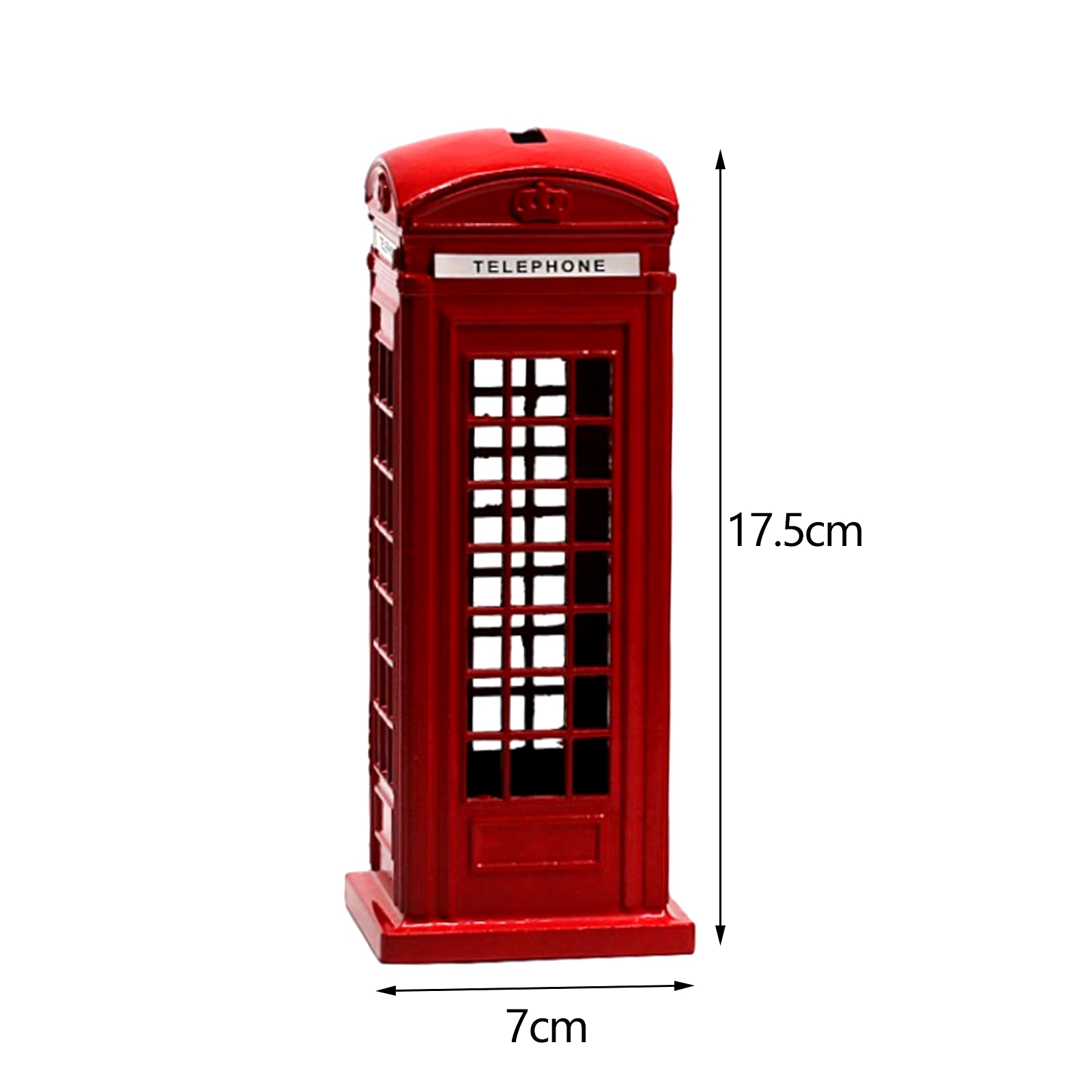 Telephone Booth Piggy Bank Telephone Booth Figurine Statue Money Saving Box Sculpture for Kids Birthday New Years Festival