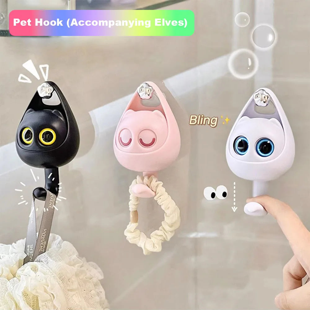 Bathroom Accessories Fun Winking Cat Hook Multipurpose Sundries Hook for Home Useful Things for Kitchen Home Accessories