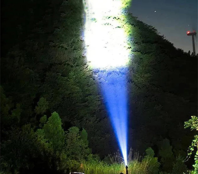 10000 LM LED Flashlights, Powerful Handheld Tactical Flashlight, LED Flashlights Searchlights, Ultra Bright USB Rechargeable Flashlight for Outdoor, Camping, Emergency