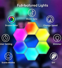 RGB Hexagonal Light Game Atmosphere Light Intelligent Voice Control Induction Bluetooth APP Remote Control Rhythm Light