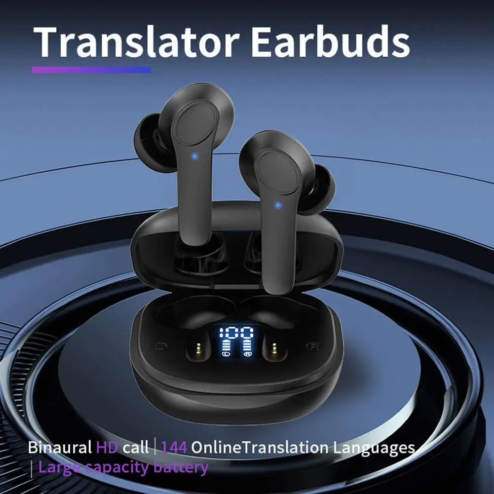 Translator Earbuds 144 Languages Real Time Translator Earphones Smart Voice Translator Earbuds Wireless Translation Headset