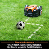 Ocumow™ Robot Lawn Mower Perimeter Wire Free Robotic for Small Yards up to 1000 Square Feet Optical Navigation Automa