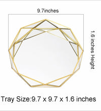 AOLDHYY Decorative Metal Mirror Catchall Tray, Garden Sculpture Outdoor Decoration