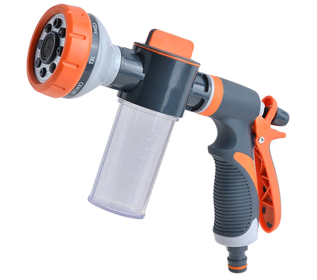 Car Water Washer High Pressure Hose Foam Sprayer Foam Nozzle Soap Dispenser Garden Watering Tool with 8 Watering Modes for Car