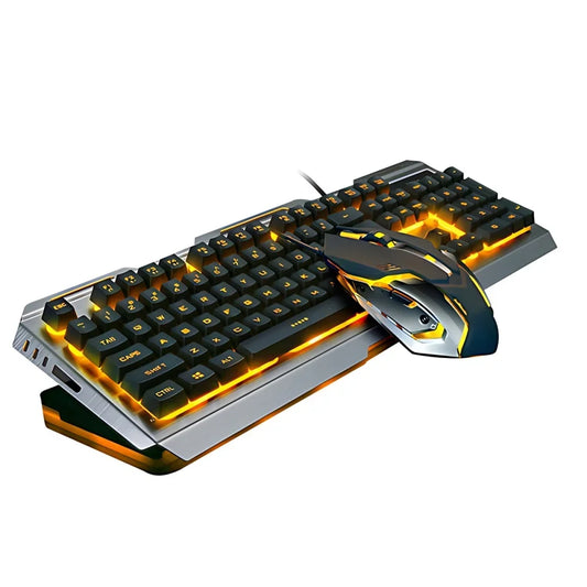 "Ultimate V1 USB Wired Mechanical Gaming Keyboard & Mouse Combo - Ergonomic Design for PC/Laptop/Gaming!"