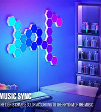 RGB Hexagonal Light Game Atmosphere Light Intelligent Voice Control Induction Bluetooth APP Remote Control Rhythm Light