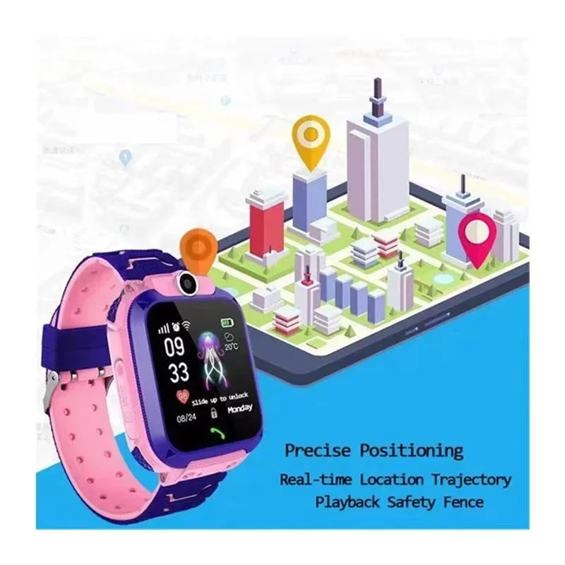 "SmartWatch for Kids: GPS Tracking, Video Calls, SOS Features & Camera - Perfect Child Safety Solution!"