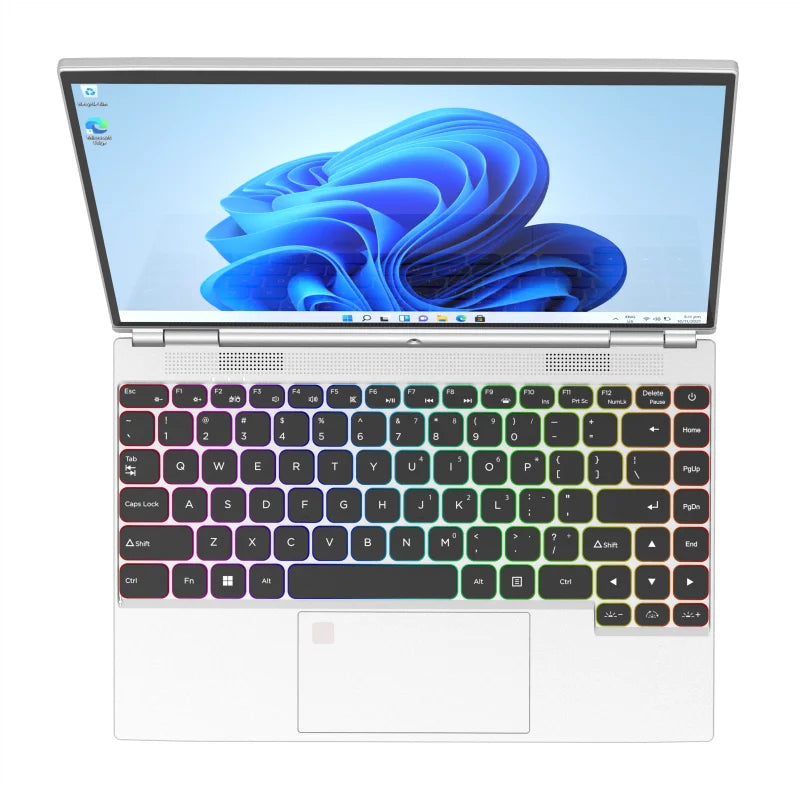 360° Rotating 14.0'' IPS Touch Screen 32G 128G-1T Laptop N95 Windows 11 Notebook 4 in 1 Tablet Business Office Slim Touch ID RGB