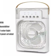 Water Mist Electric Fan Air Humidifier LED Night Light Suitable for Families Portable Air Conditioner Triple Cooler Cooling Home