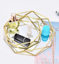 AOLDHYY Decorative Metal Mirror Catchall Tray, Garden Sculpture Outdoor Decoration