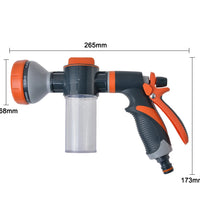 Car Water Washer High Pressure Hose Foam Sprayer Foam Nozzle Soap Dispenser Garden Watering Tool with 8 Watering Modes for Car
