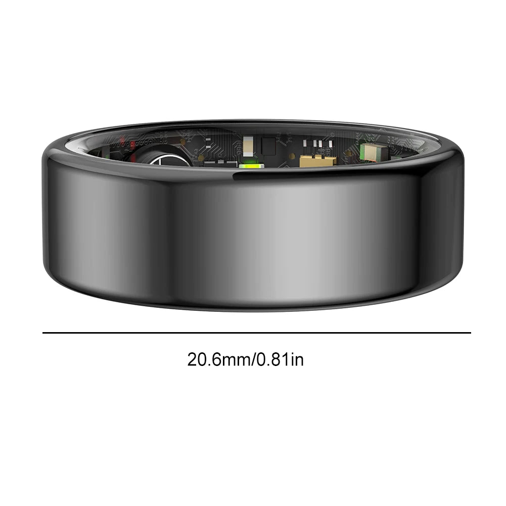 R02 Smart Ring Health Tracker 5.0 Bluetooth-Compatible Fitness Tracker Ring IP68 & 5ATM Waterproof Wearable for Android for IOS