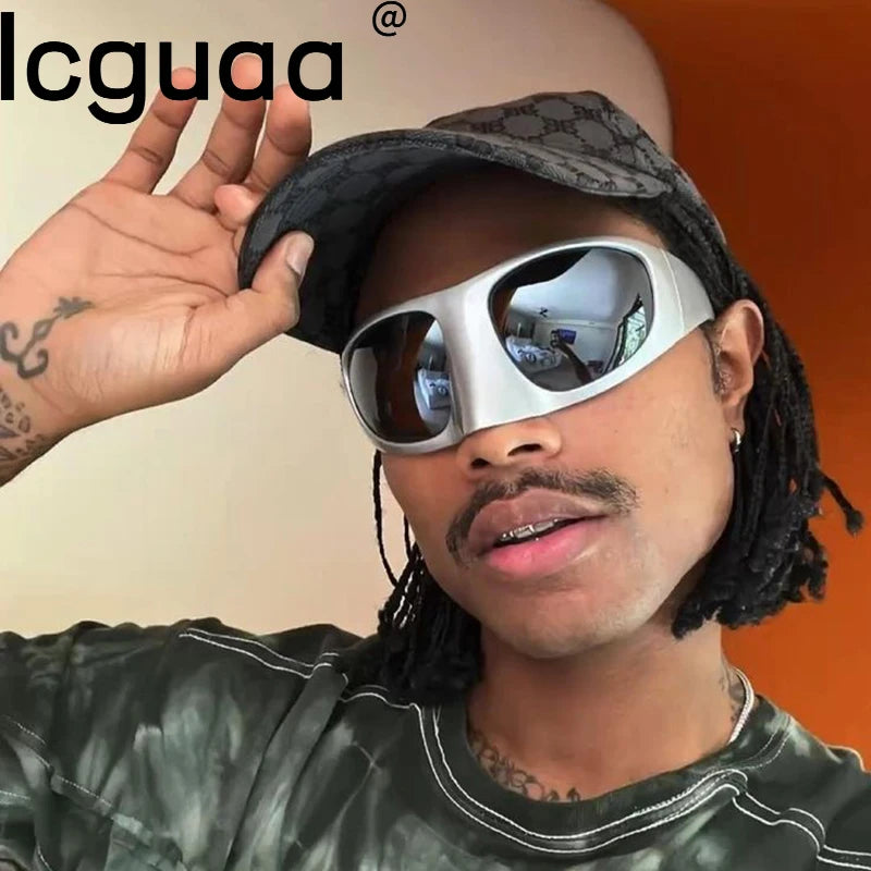 Y2K Oversized Luxury Brand Designer Nose Masked Sunglasses 2000'S  Suglasses Women 2023 Lentes De Sol Para Mujeres