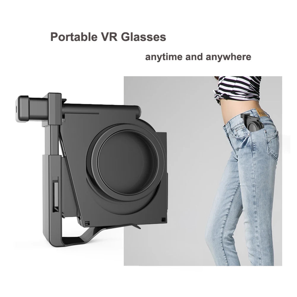 Portable 3D VR Glasses Movies Games Plastic Virtual Reality VR Glasses Kits Foldable Virtual Reality VR Glasses for Mobile Phone