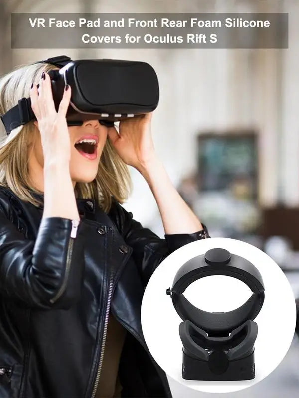 3 In1 VR Face Pad &Front Rear Foam Silicone Covers For Oculus Rift S VR Glasses Eye Mask Face Mask Skin Rift S Accessories