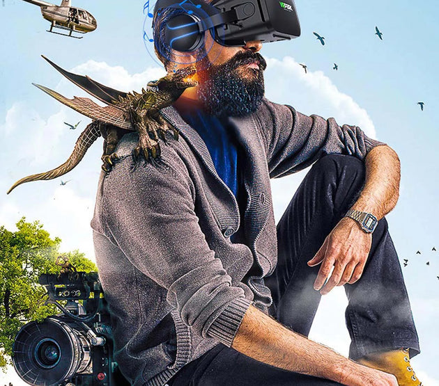Adjustable VR Glasses HiFi Headset Immersive 3D Virtual Reality Glasses For IOS Android PC With Wireless Handle Eye Protection