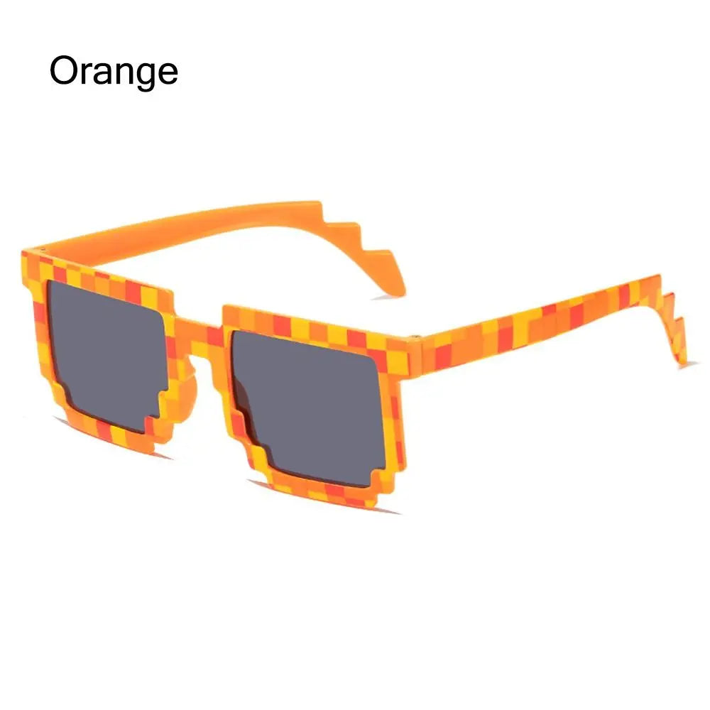 Retro Party Disco Mosaic Sunglasses Halloween Cosplay Funny Pixelated Mosaic Glasses Novel Photo Props Glasses for Adults Teens