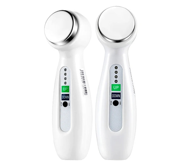 Handheld Ultrasonic Facial Massager Skin Tightening & Body Slimming, Portable Electroplating Spa Device for Wrinkle Reduction