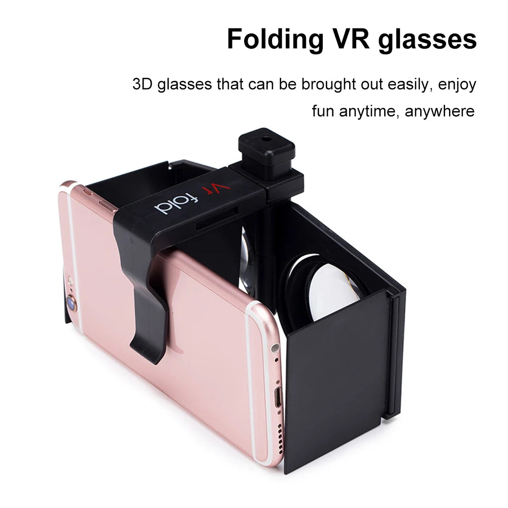 Portable 3D VR Glasses Movies Games Plastic Virtual Reality VR Glasses Kits Foldable Virtual Reality VR Glasses for Mobile Phone