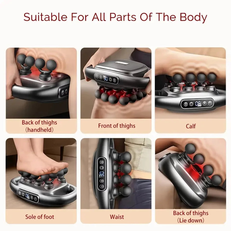 16 Heads Fascia Gun Electric Masajeador Vibrating Muscle Massagers Body Neck Massage Relaxation Treatment Fascia Massage Gun