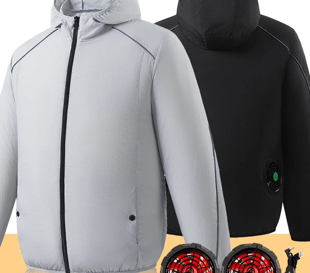 Summer Fan Clothes Men Air Conditioning Clothes USB Fan Jacket Women Cooling Clothes Outdoor Fan Work Clothes Cooling Vest