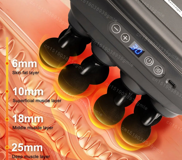 16 Heads Fascia Gun Electric Masajeador Vibrating Muscle Massagers Body Neck Massage Relaxation Treatment Fascia Massage Gun