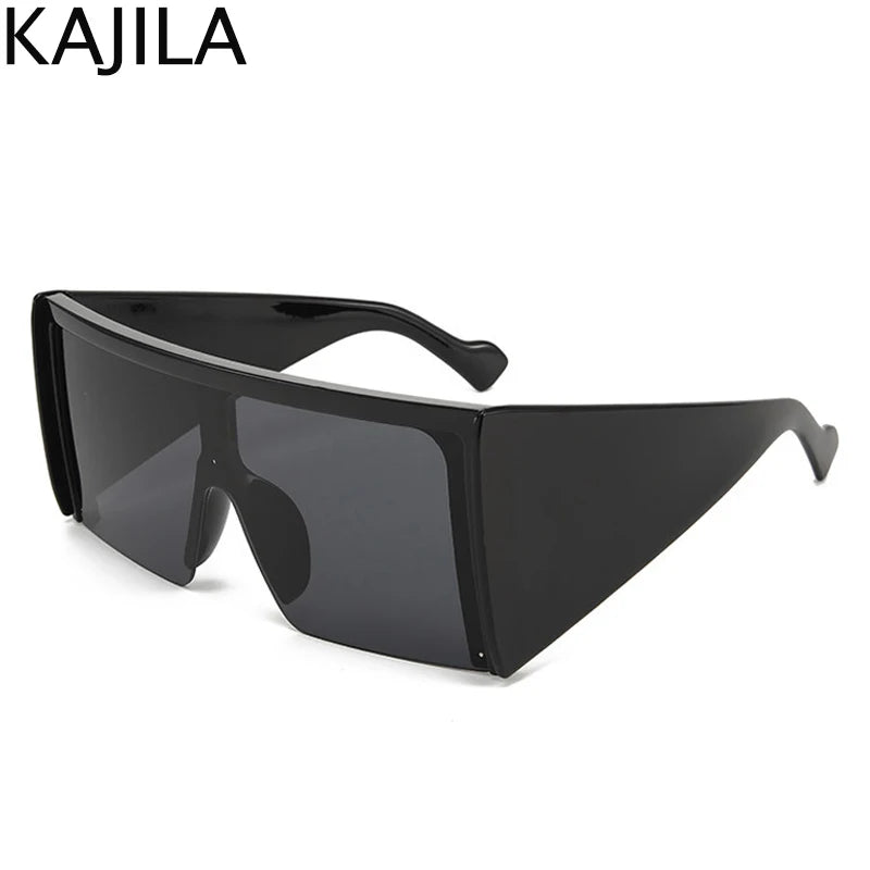 Oversized Square Punk Shield Sunglasses Women Big Frame 2025 Luxury Brand Steampunk One-Pieces Sun Glasses For Ladies Eyewear