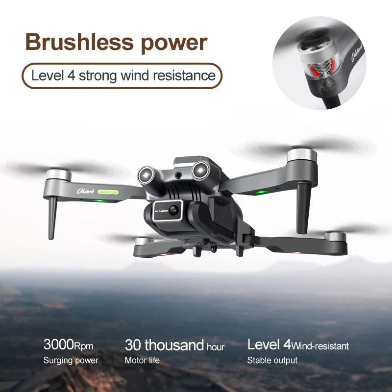 H23 RC Drone Profesional Dual HD Camera Aerial Photography FPV Helicopters Obstacle Avoidance Foldable RC Quadcopter Toys