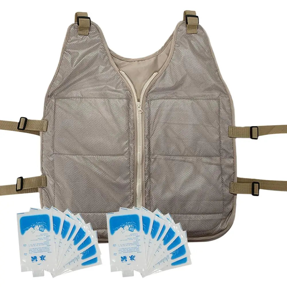 Ice Cool Vest Cooling Cold Jacket For Summer Adjustable Summer Cooling Vest Cooling Coat For Working Running Gardening Cooking C