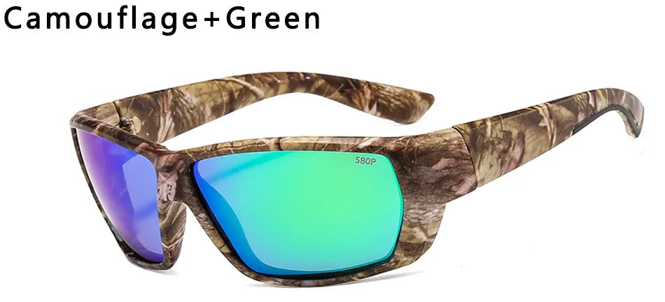 580P Tuna Alley Polarized Sunglasses Men Square Sunglasses For Men Fishing Eyewear Male Driving Sunglasses Oculos Travel Eyewear