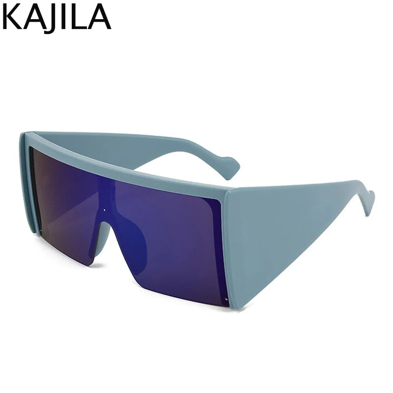 Oversized Square Punk Shield Sunglasses Women Big Frame 2025 Luxury Brand Steampunk One-Pieces Sun Glasses For Ladies Eyewear