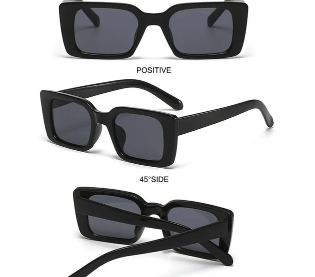 Rectangle Leopard Sun Glasses UV400 Shades Eyewear Small Frame Square Sunglasses Beach/Travel Vintage Gradient Sunglasses