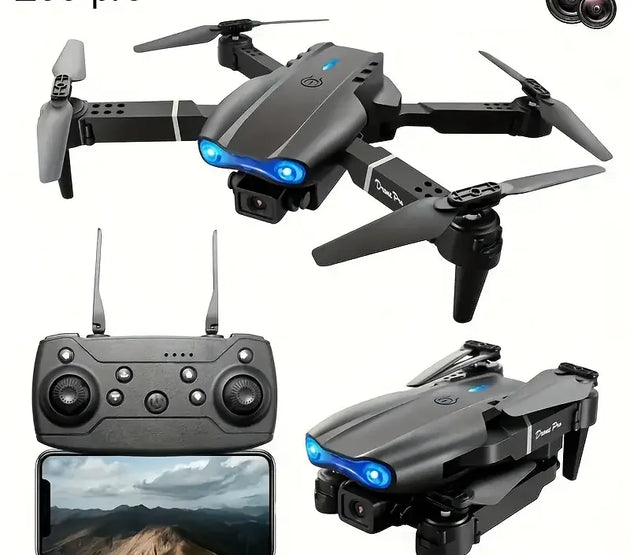 E99 PRO Drone with Flash Professional HD Dual Camera WIFI Obstacle Avoidance RC Helicopters Aerial Photography Quadcopter