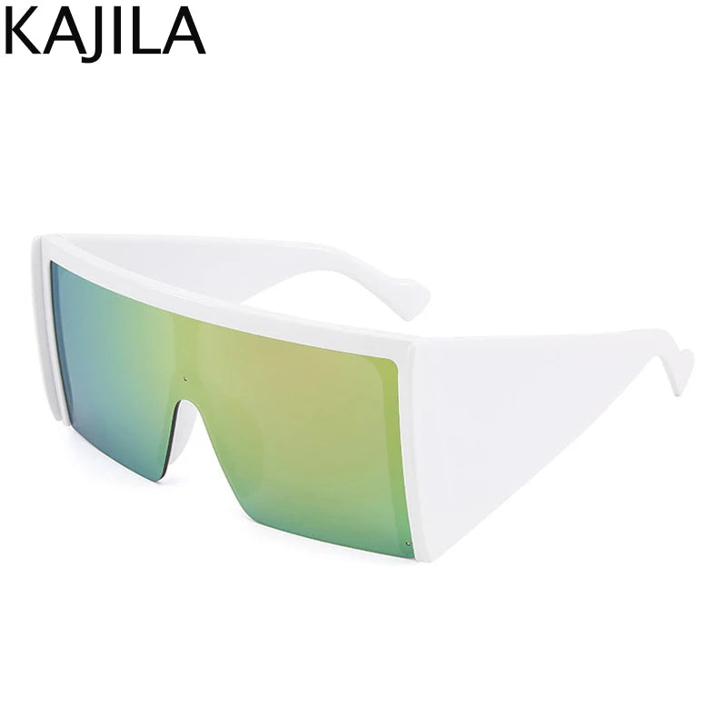 Oversized Square Punk Shield Sunglasses Women Big Frame 2025 Luxury Brand Steampunk One-Pieces Sun Glasses For Ladies Eyewear
