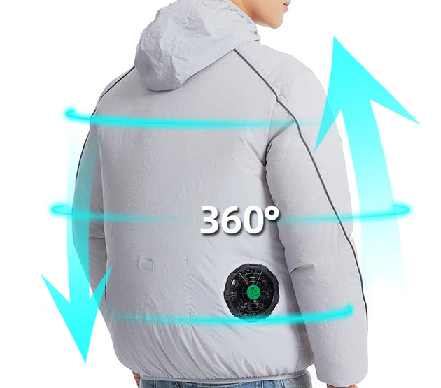 Summer Fan Clothes Men Air Conditioning Clothes USB Fan Jacket Women Cooling Clothes Outdoor Fan Work Clothes Cooling Vest