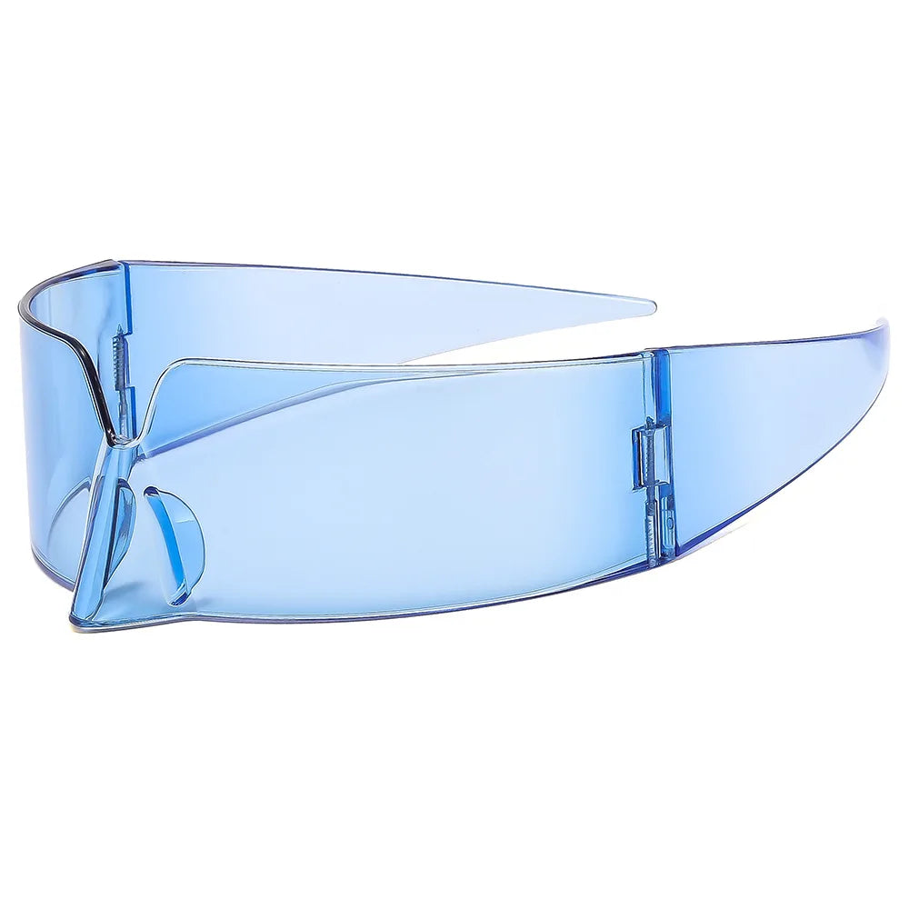 Rimless Futuristic Oversized Y2k Sports Sun Glasses For Rocker Festival Performer One-Pieces Cyber Punk Mask Sunglasses U400