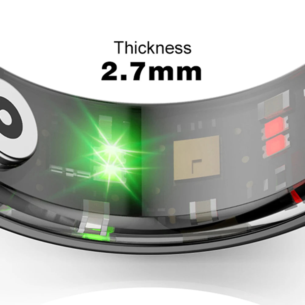 R02 Smart Ring Health Tracker 5.0 Bluetooth-Compatible Fitness Tracker Ring IP68 & 5ATM Waterproof Wearable for Android for IOS
