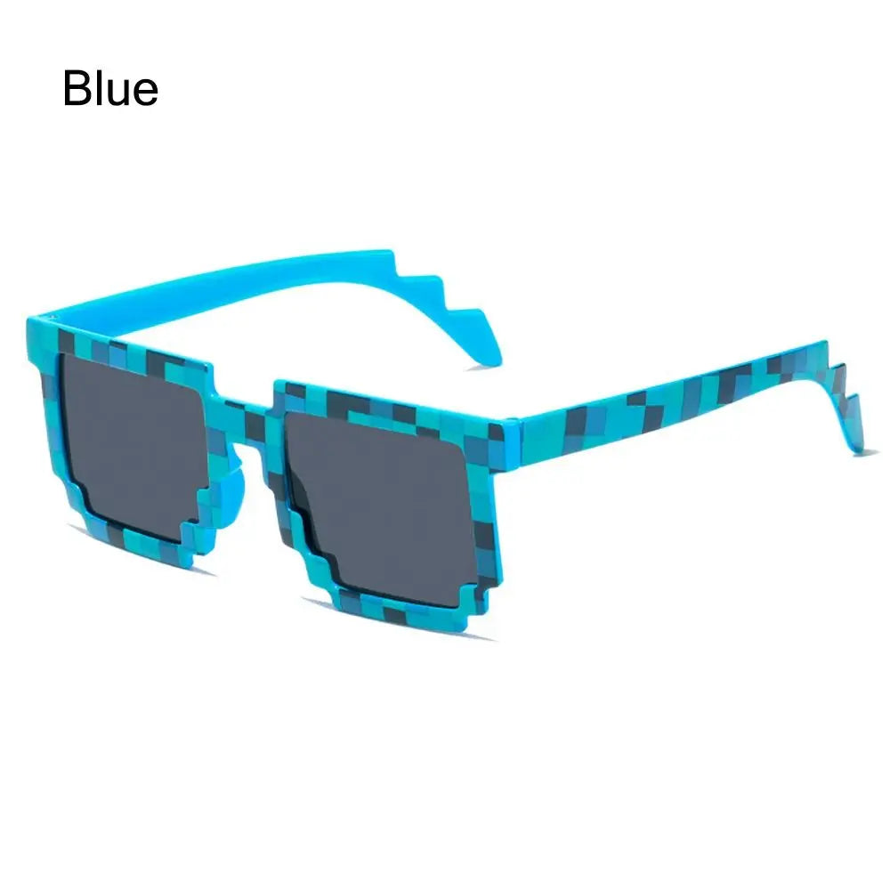 Retro Party Disco Mosaic Sunglasses Halloween Cosplay Funny Pixelated Mosaic Glasses Novel Photo Props Glasses for Adults Teens