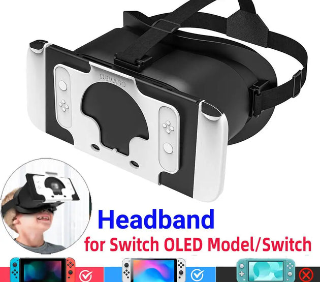 VR Headset 3D Virtual Reality Glasses Immersive Experience 3D VR Virtual Reality Glasses Adjustable for Nintendo Switch OLED